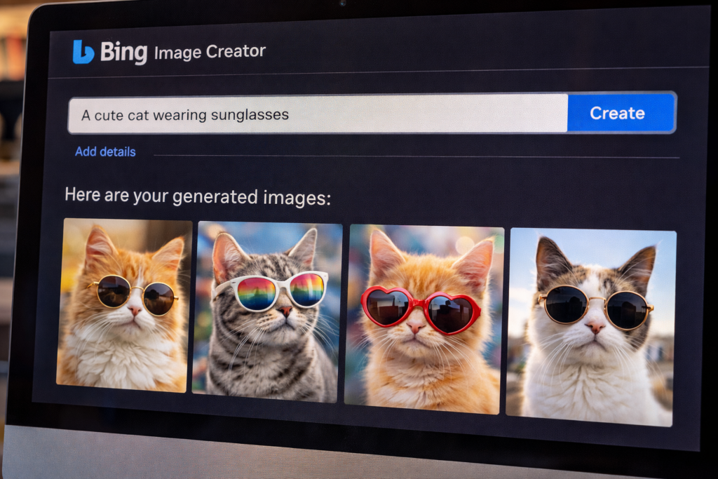 Bing Image Creator interface using DALL-E 3.