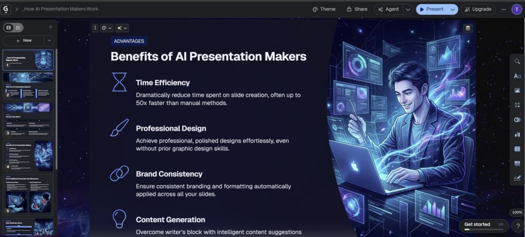 How to create presentation using Gamma AI step by step