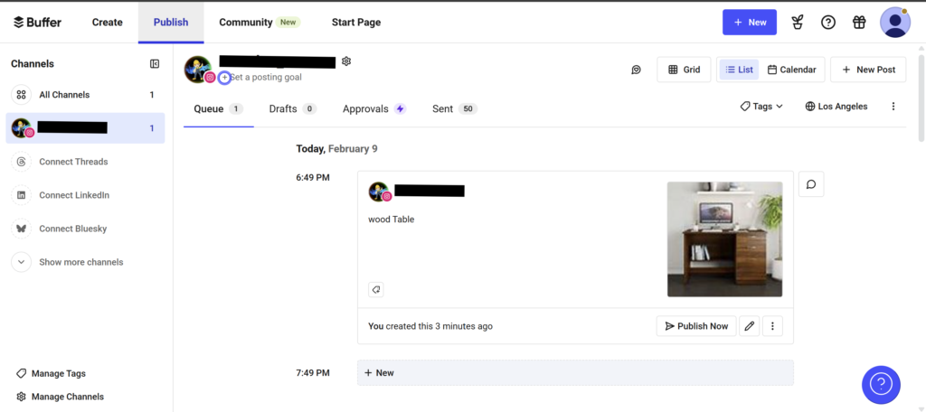 Buffer social media scheduling dashboard showing automated post planning, demonstrating how best Free AI Tools 2026 help manage social media easily