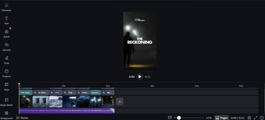 Editing faceless videos using AI video editor.