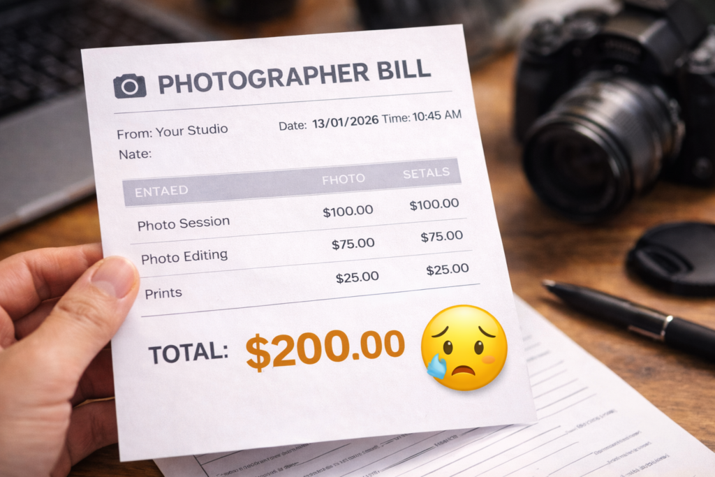 Expensive professional photography costs vs AI.