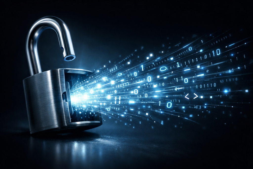 Open source AI model concept illustration.